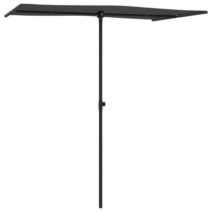 Parasol Met Aluminium Paal 180 x 110 cm Antraciet