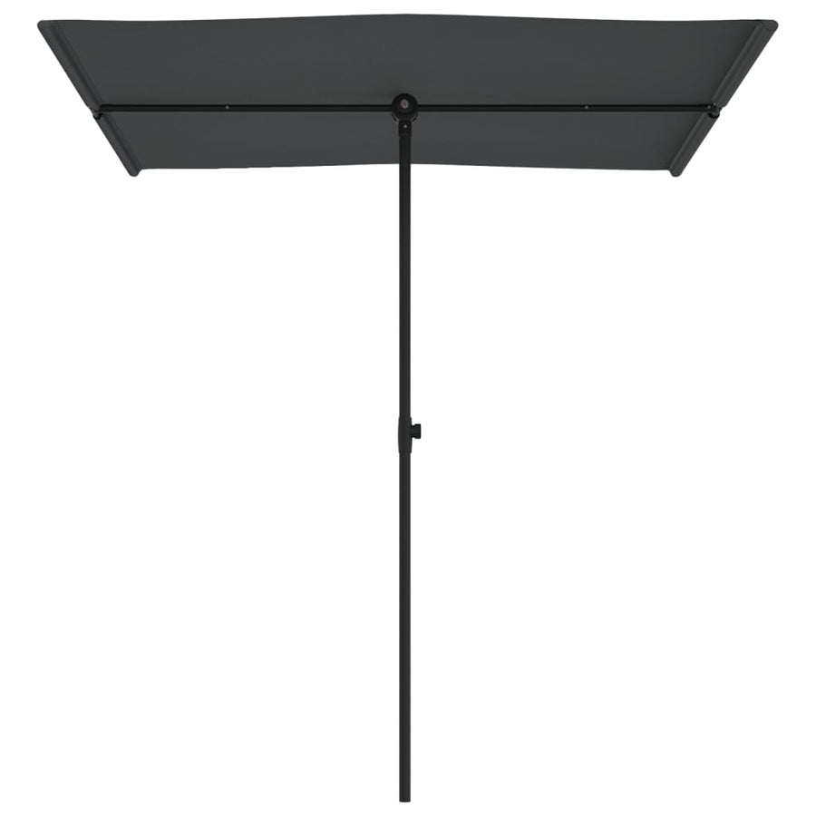 Parasol Met Aluminium Paal 180 x 110 cm Antraciet