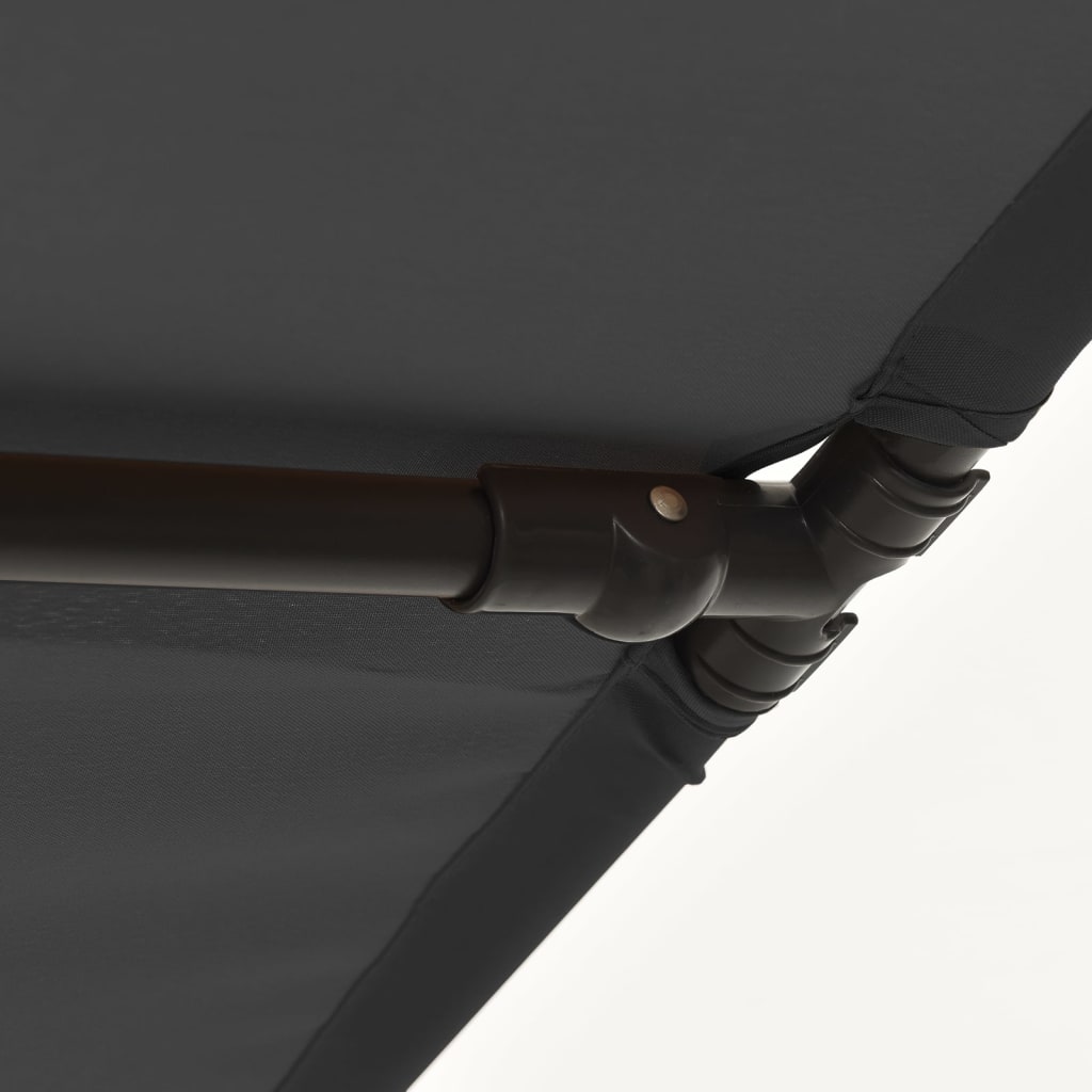 Parasol Met Aluminium Paal 180 x 110 cm Antraciet