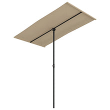 Parasol Met Aluminium Paal 180 x 110 cm Taupe