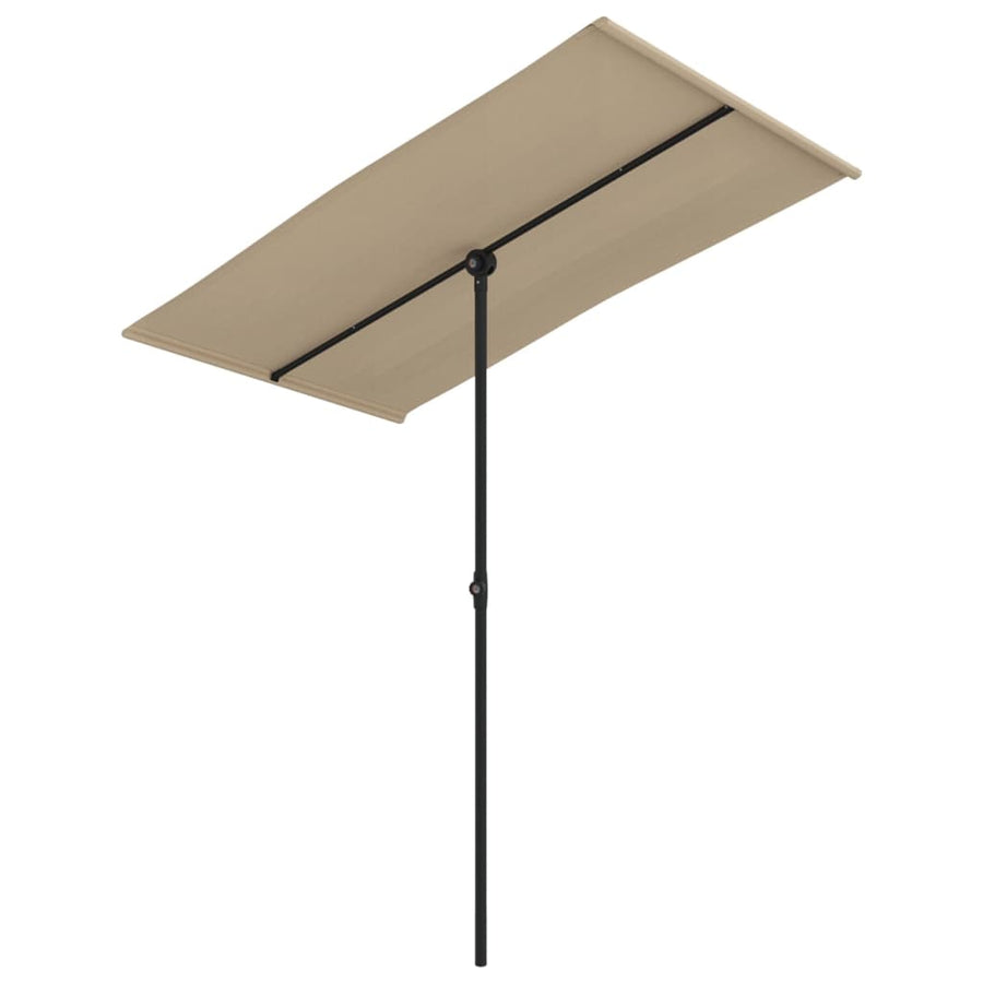 Parasol Met Aluminium Paal 180 x 110 cm Taupe