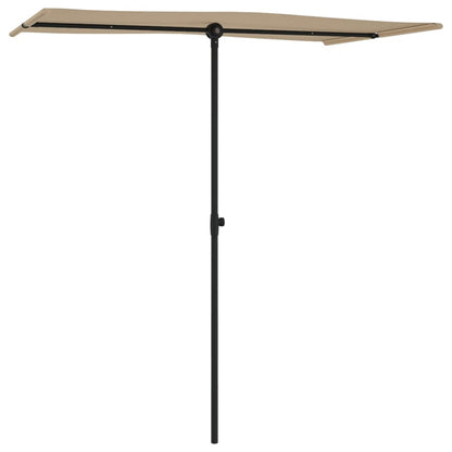 Parasol Met Aluminium Paal 180 x 110 cm Taupe