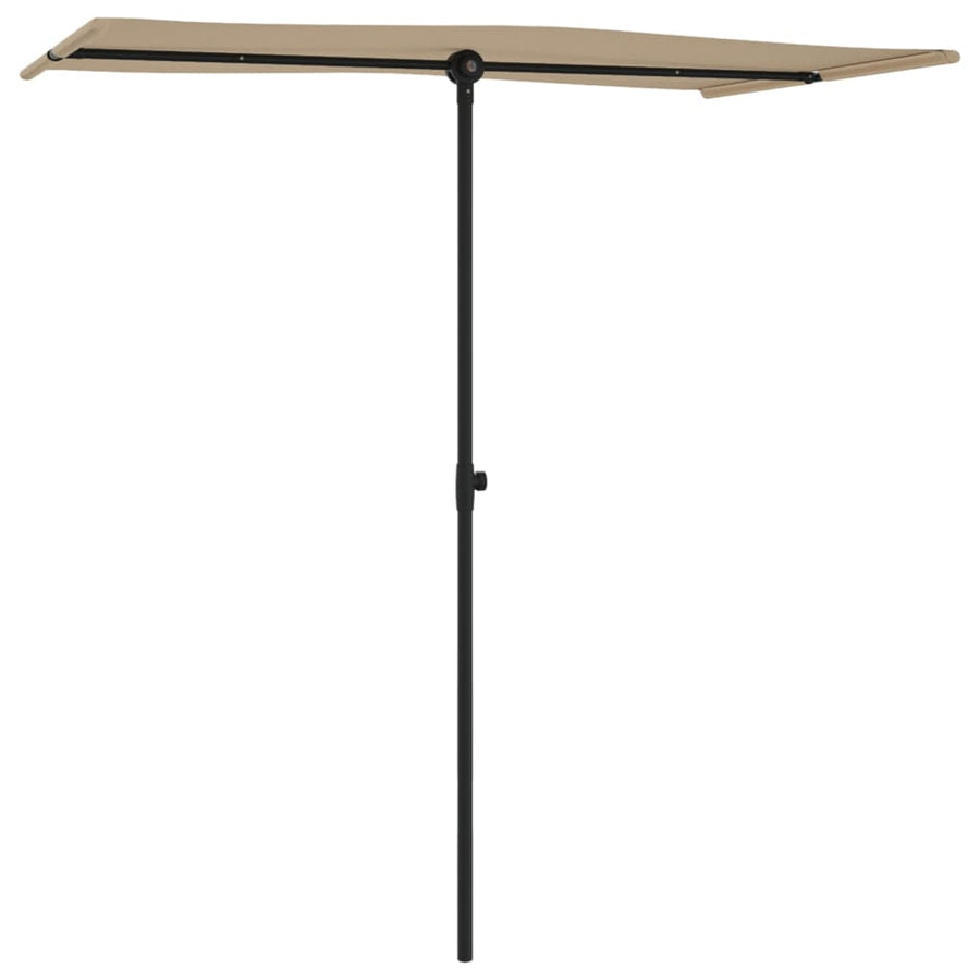 Parasol Met Aluminium Paal 180 x 110 cm Taupe