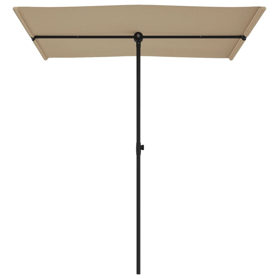 Parasol Met Aluminium Paal 180 x 110 cm Taupe