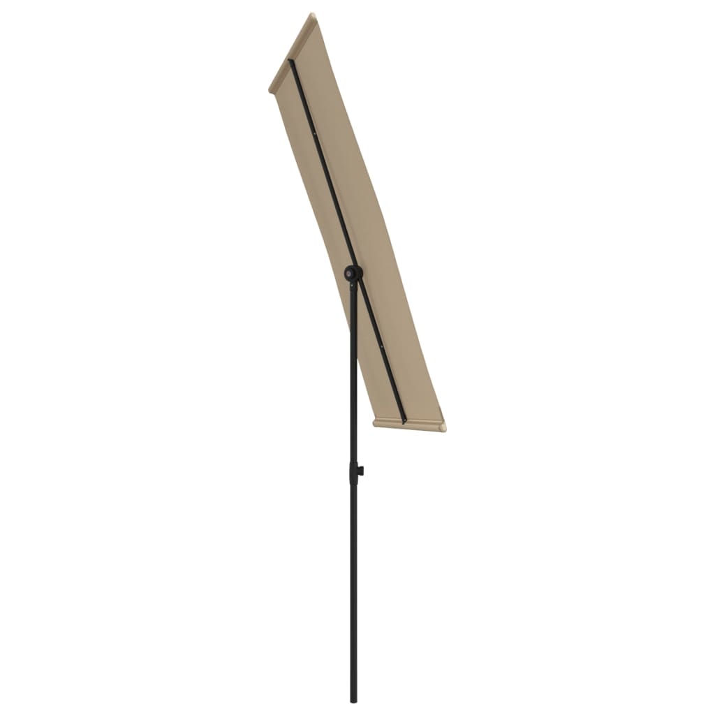 Parasol Met Aluminium Paal 180 x 110 cm Taupe