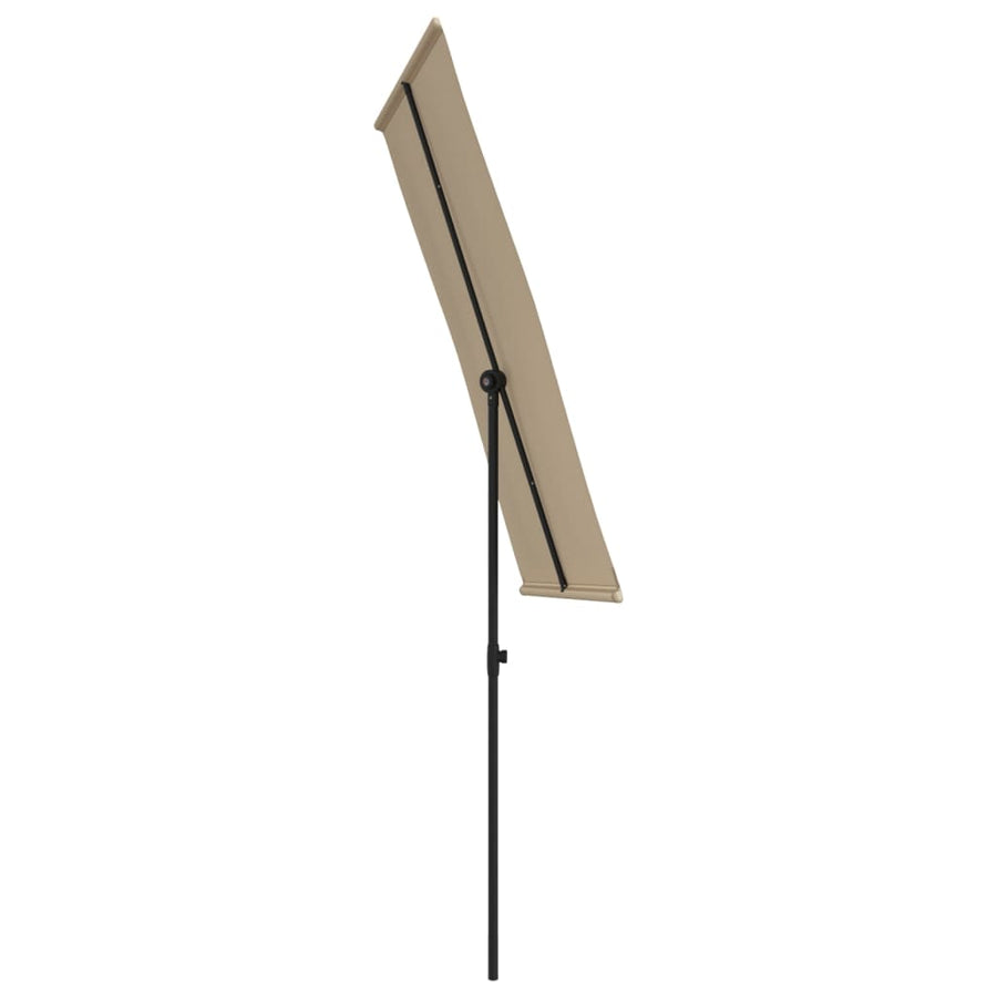 Parasol Met Aluminium Paal 180 x 110 cm Taupe