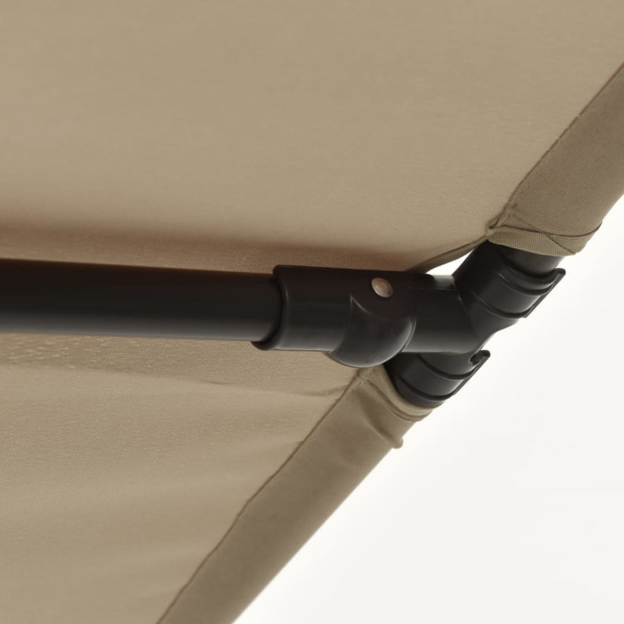 Parasol Met Aluminium Paal 180 x 110 cm Taupe