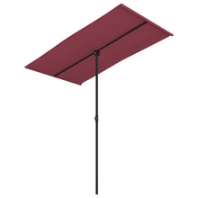 Parasol Met Aluminium Paal 180 x 110 cm Bordeauxrood