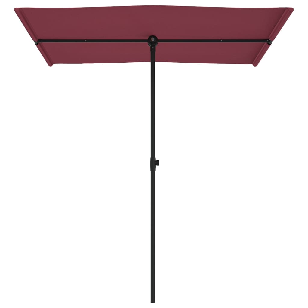 Parasol Met Aluminium Paal 180 x 110 cm Bordeauxrood