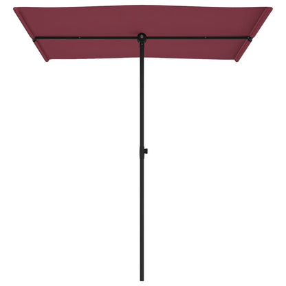 Parasol Met Aluminium Paal 180 x 110 cm Bordeauxrood