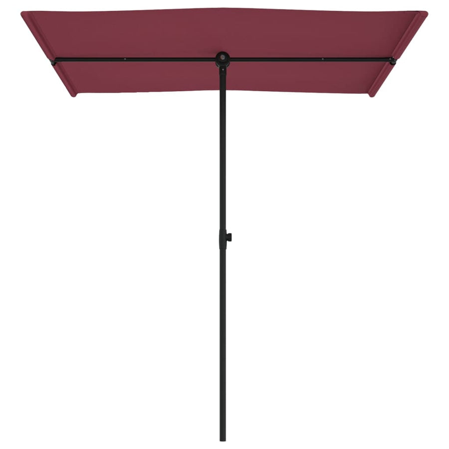 Parasol Met Aluminium Paal 180 x 110 cm Bordeauxrood