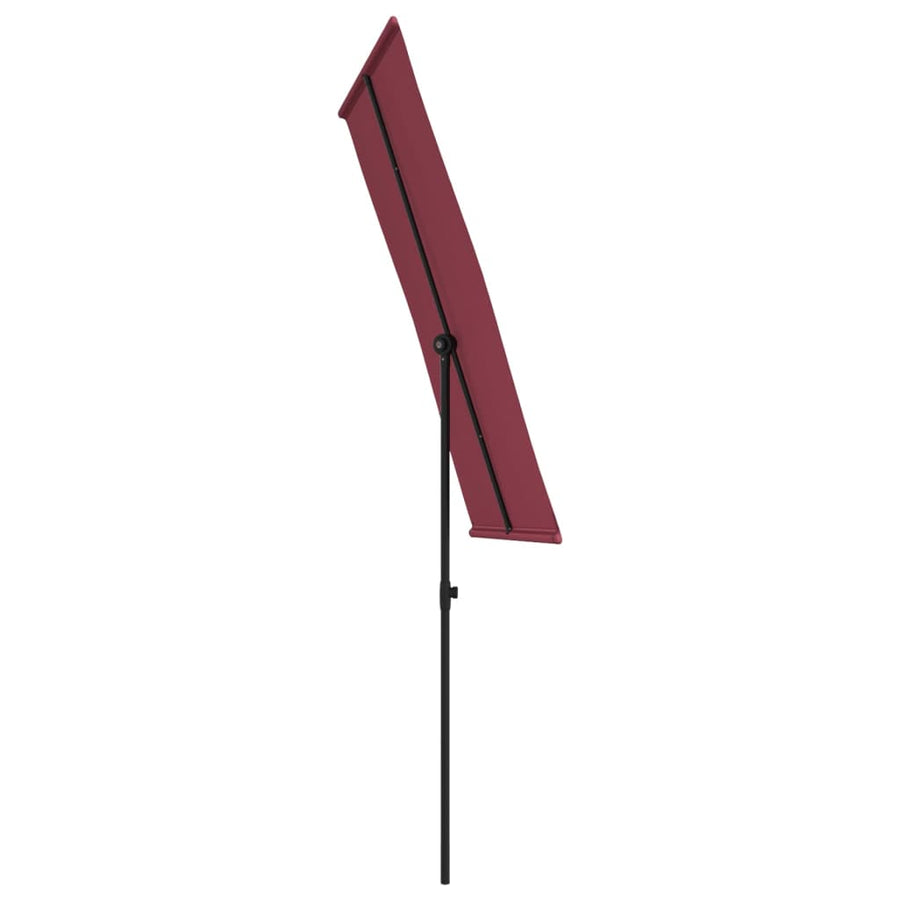 Parasol Met Aluminium Paal 180 x 110 cm Bordeauxrood