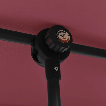 Parasol Met Aluminium Paal 180 x 110 cm Bordeauxrood
