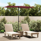 Parasol Met Aluminium Paal 180 x 110 cm Bordeauxrood