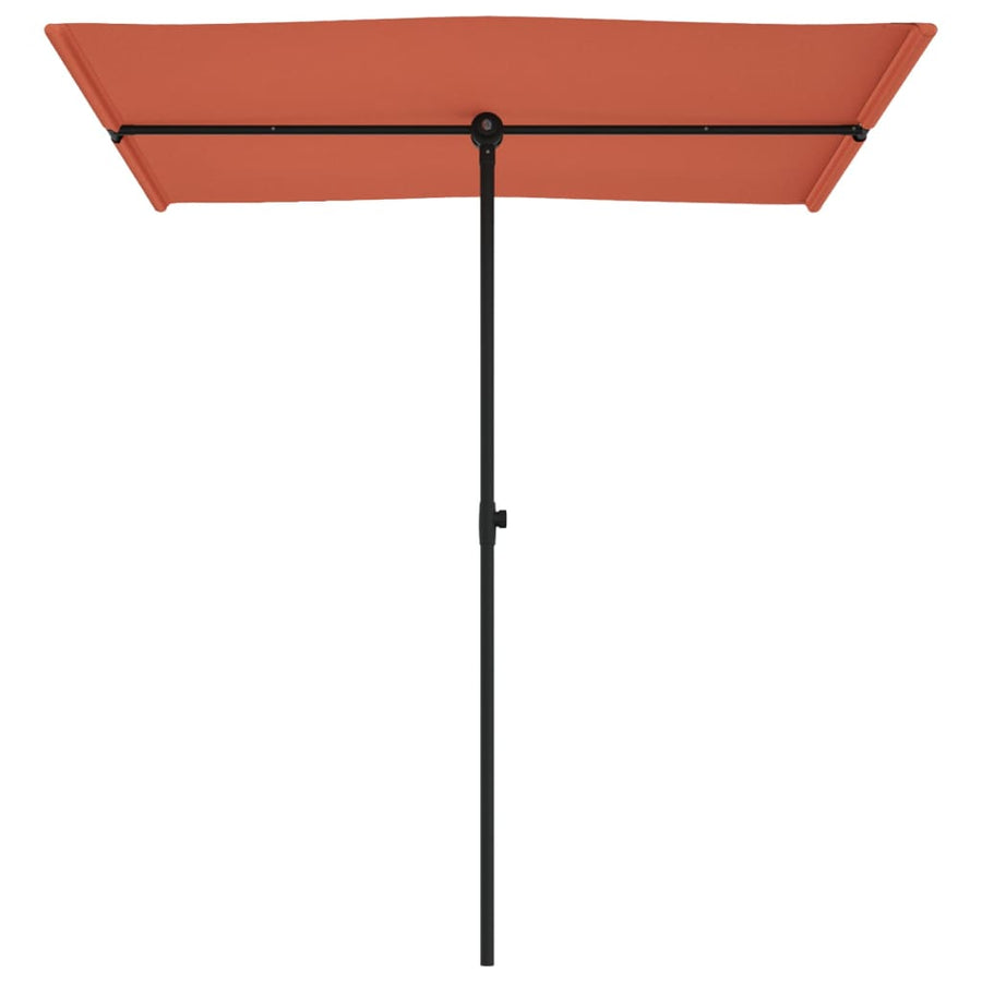 Parasol met aluminium paal 180x110 cm terracottakleurig