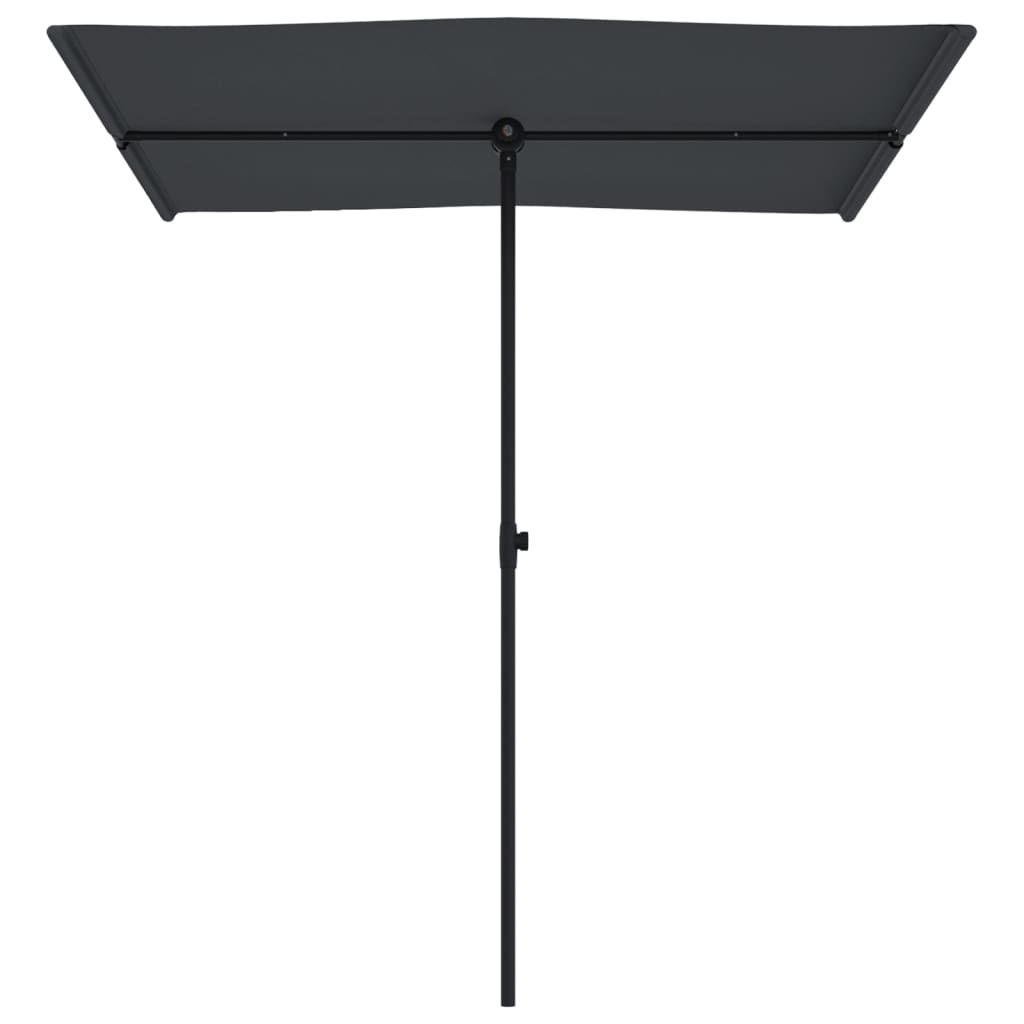 Parasol Met Aluminium Paal 180 x 110 cm Zwart