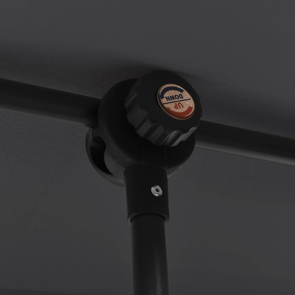 Parasol Met Aluminium Paal 180 x 110 cm Zwart