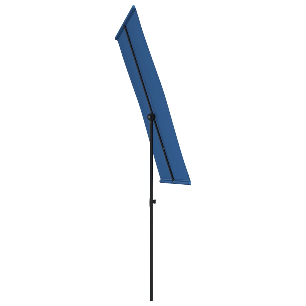 Parasol Met Aluminium Paal Azuurblauw 180 x 110 cm azure blue