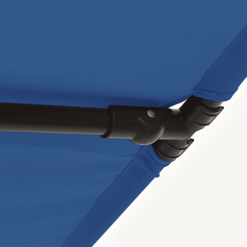 Parasol Met Aluminium Paal Azuurblauw 180 x 110 cm azure blue