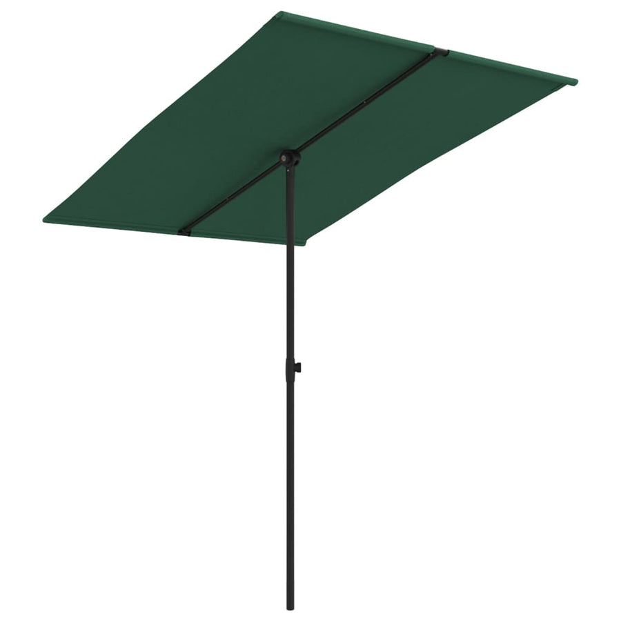 Parasol Met Aluminium Paal 2X1,5 M Groen 200 x 150 cm
