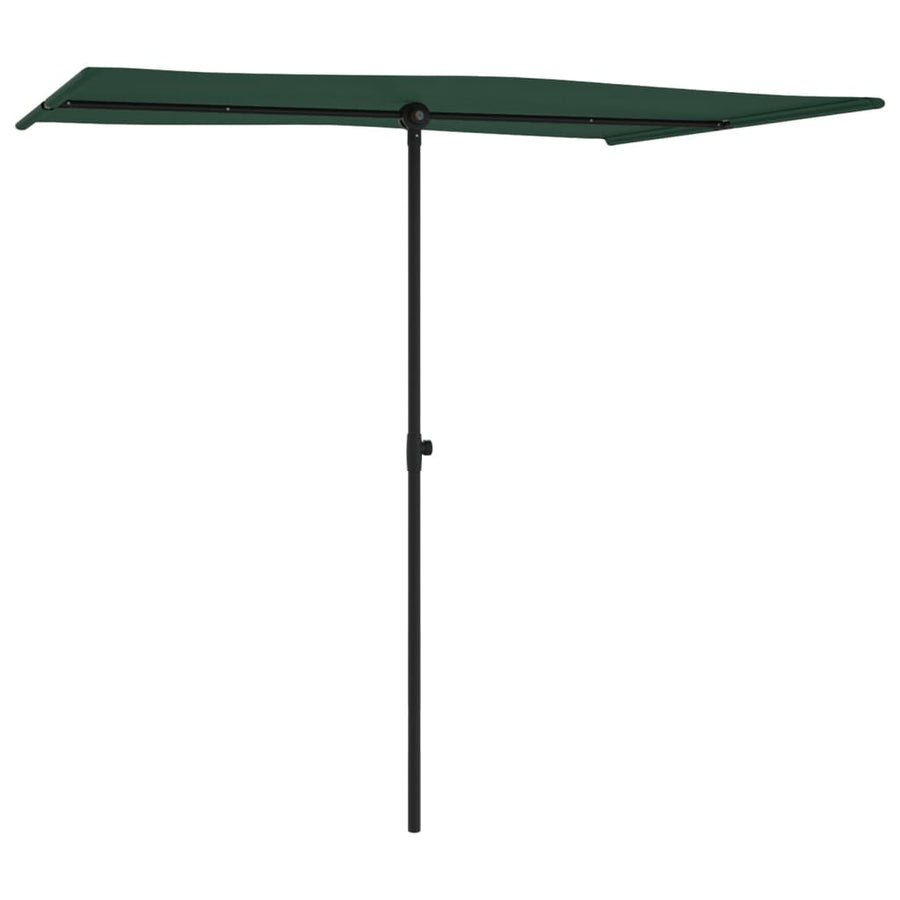 Parasol Met Aluminium Paal 2X1,5 M Groen 200 x 150 cm