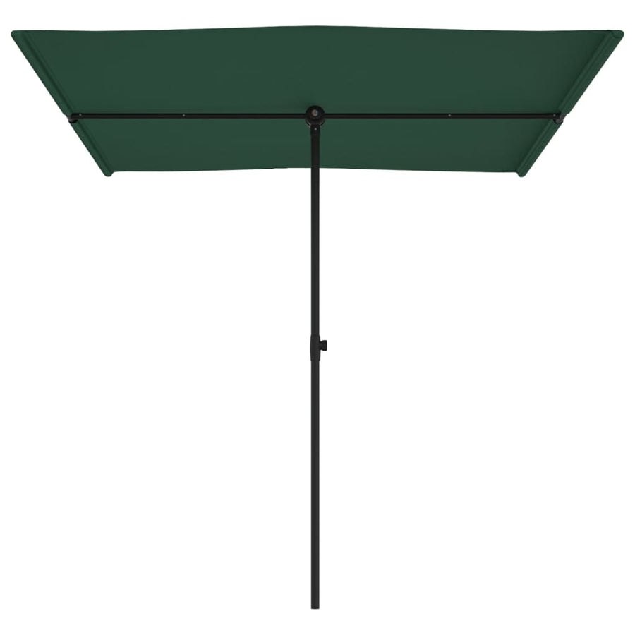 Parasol Met Aluminium Paal 2X1,5 M Groen 200 x 150 cm