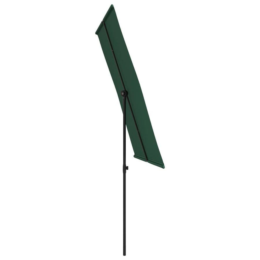 Parasol Met Aluminium Paal 2X1,5 M Groen 200 x 150 cm