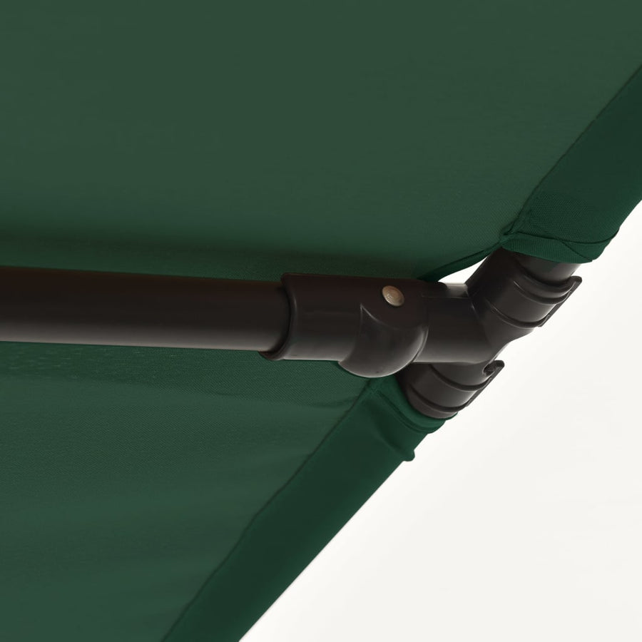 Parasol Met Aluminium Paal 2X1,5 M Groen 200 x 150 cm