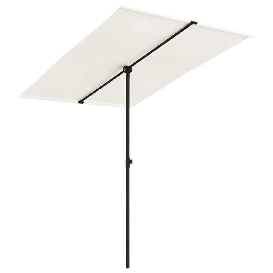 Parasol Met Aluminium Paal 2X1,5 M 200 x 150 cm Zandwit