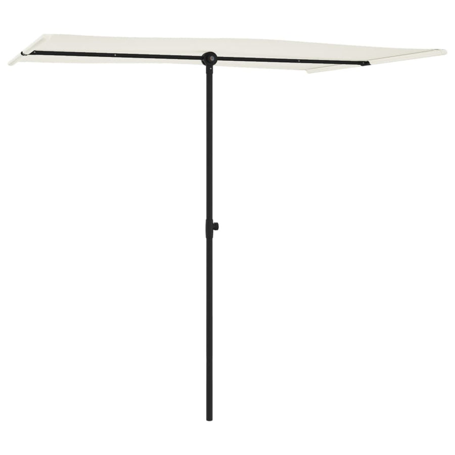 Parasol Met Aluminium Paal 2X1,5 M 200 x 150 cm Zandwit