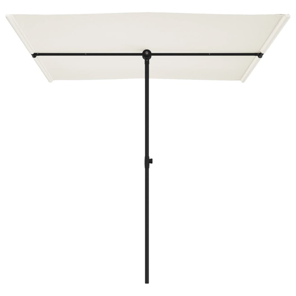 Parasol Met Aluminium Paal 2X1,5 M 200 x 150 cm Zandwit