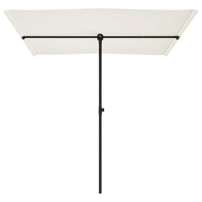 Parasol Met Aluminium Paal 2X1,5 M 200 x 150 cm Zandwit