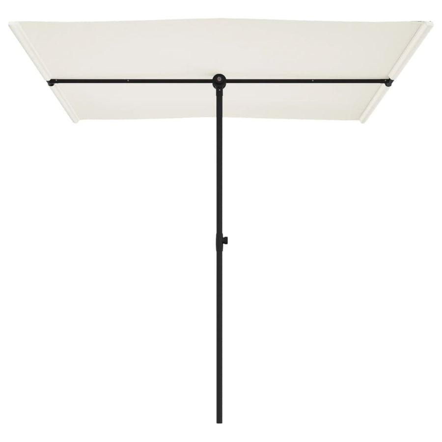 Parasol Met Aluminium Paal 2X1,5 M 200 x 150 cm Zandwit