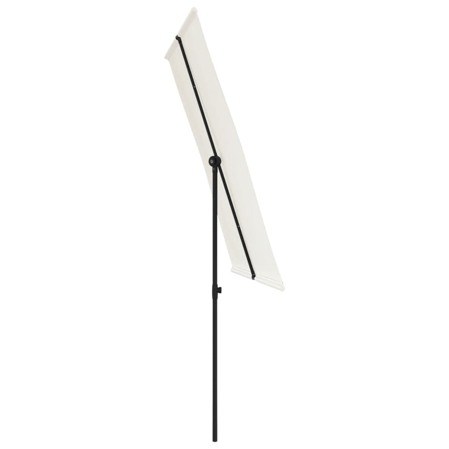 Parasol Met Aluminium Paal 2X1,5 M 200 x 150 cm Zandwit