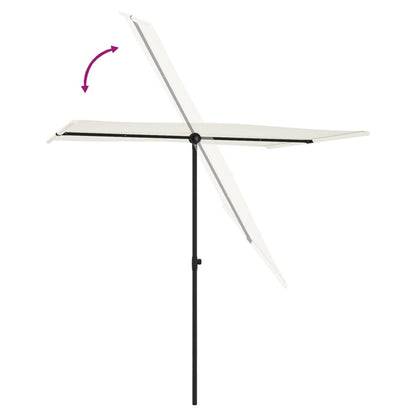 Parasol Met Aluminium Paal 2X1,5 M 200 x 150 cm Zandwit