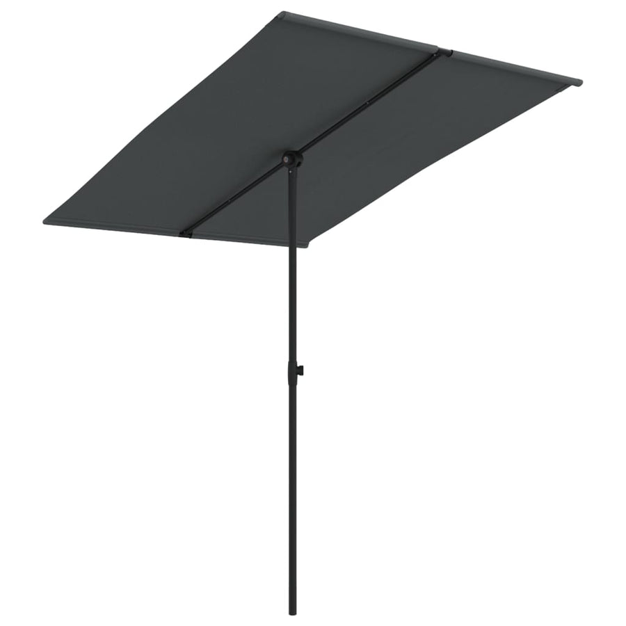 Parasol Met Aluminium Paal 2X1,5 M Antraciet 200 x 150 cm