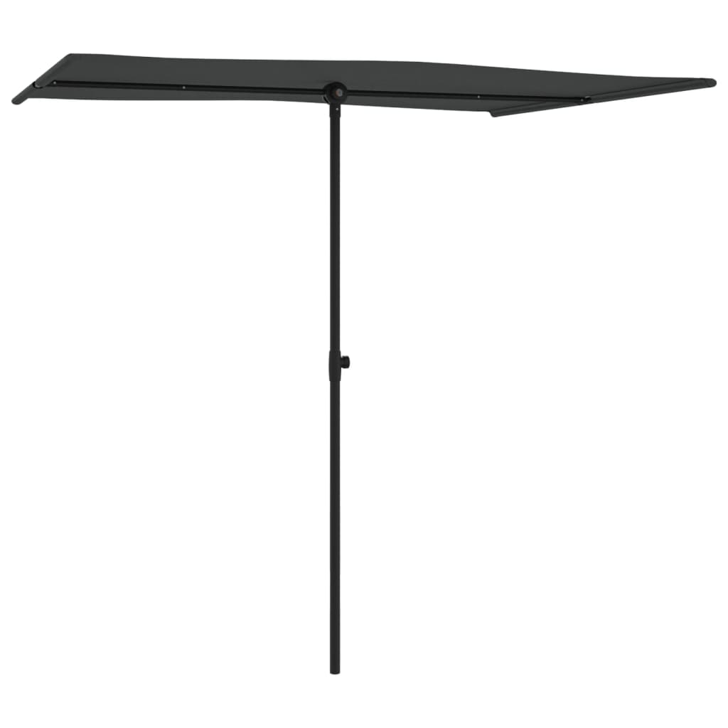 Parasol Met Aluminium Paal 2X1,5 M Antraciet 200 x 150 cm