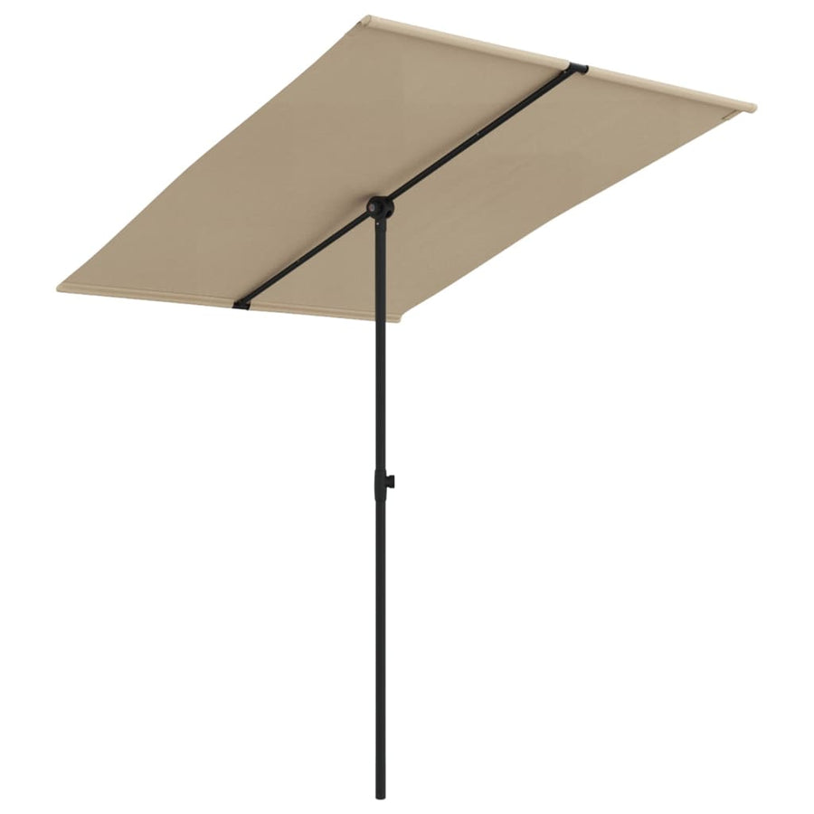 Parasol Met Aluminium Paal 2X1,5 M Taupe 200 x 150 cm