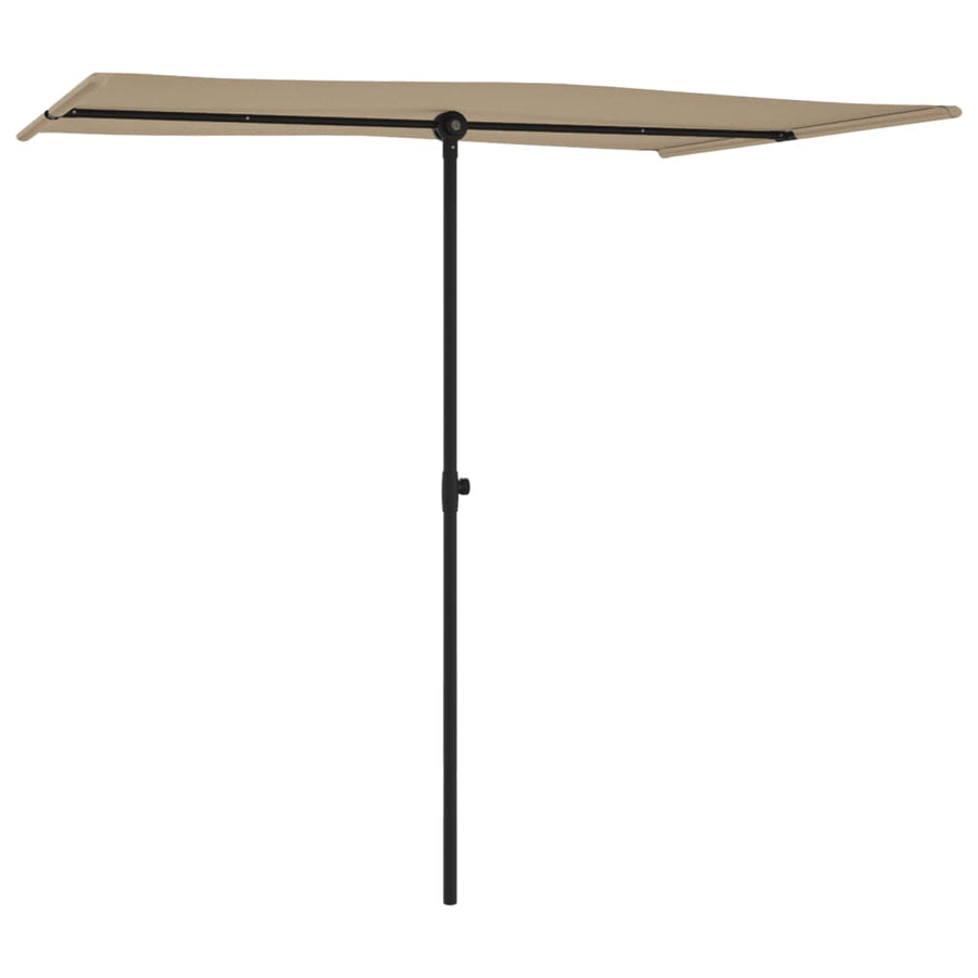 Parasol Met Aluminium Paal 2X1,5 M Taupe 200 x 150 cm