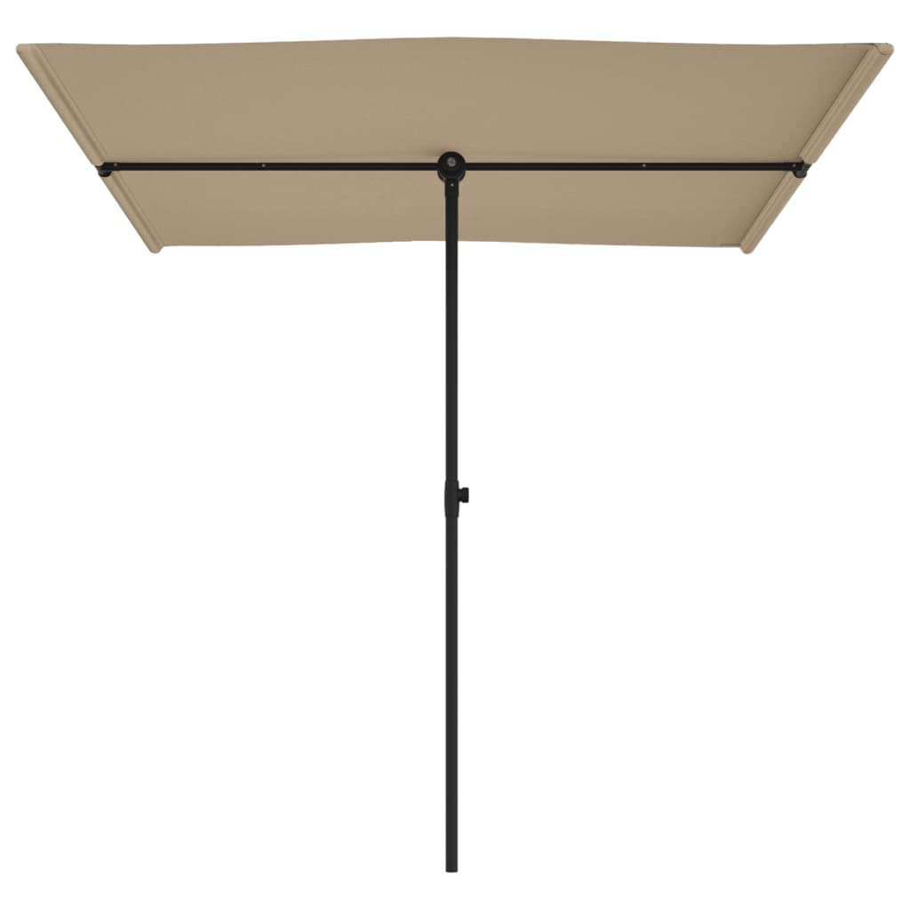 Parasol Met Aluminium Paal 2X1,5 M Taupe 200 x 150 cm
