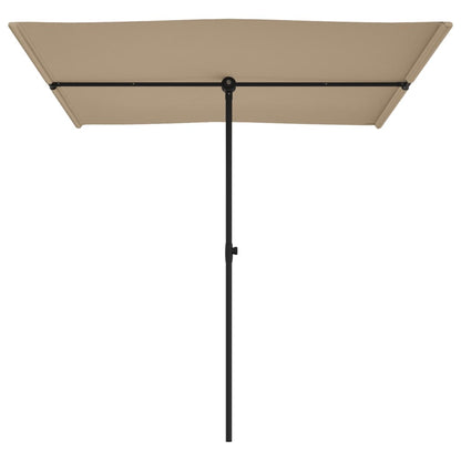 Parasol Met Aluminium Paal 2X1,5 M Taupe 200 x 150 cm
