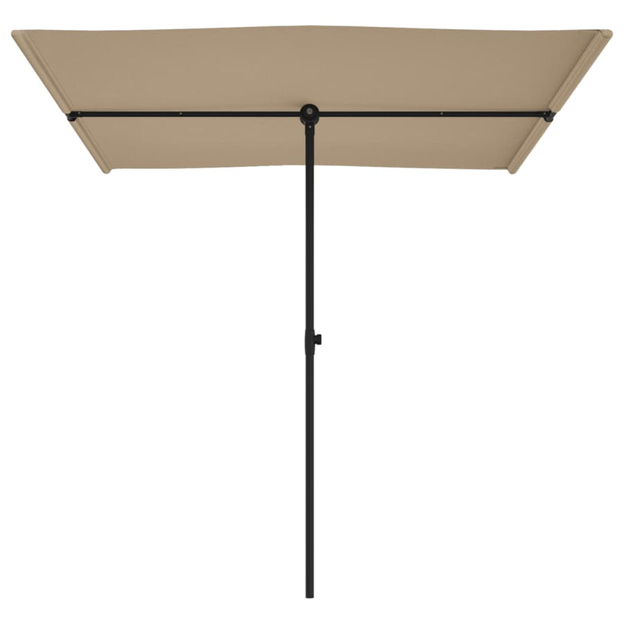 Parasol Met Aluminium Paal 2X1,5 M Taupe 200 x 150 cm