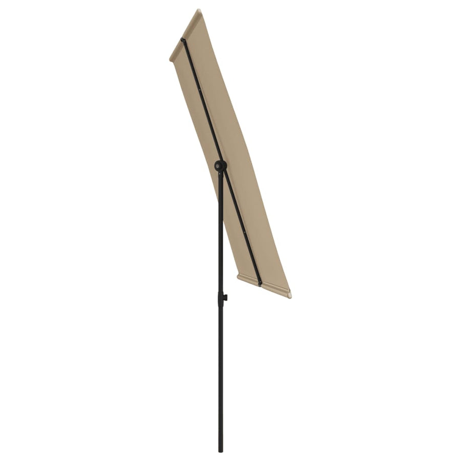 Parasol Met Aluminium Paal 2X1,5 M Taupe 200 x 150 cm