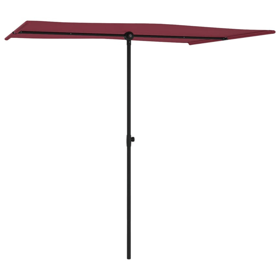 Parasol Met Aluminium Paal 2X1,5 M Bordeauxrood 200 x 150 cm