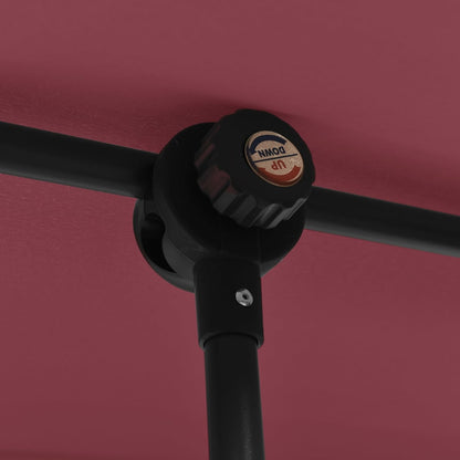 Parasol Met Aluminium Paal 2X1,5 M Bordeauxrood 200 x 150 cm