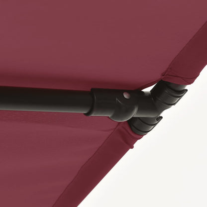 Parasol Met Aluminium Paal 2X1,5 M Bordeauxrood 200 x 150 cm