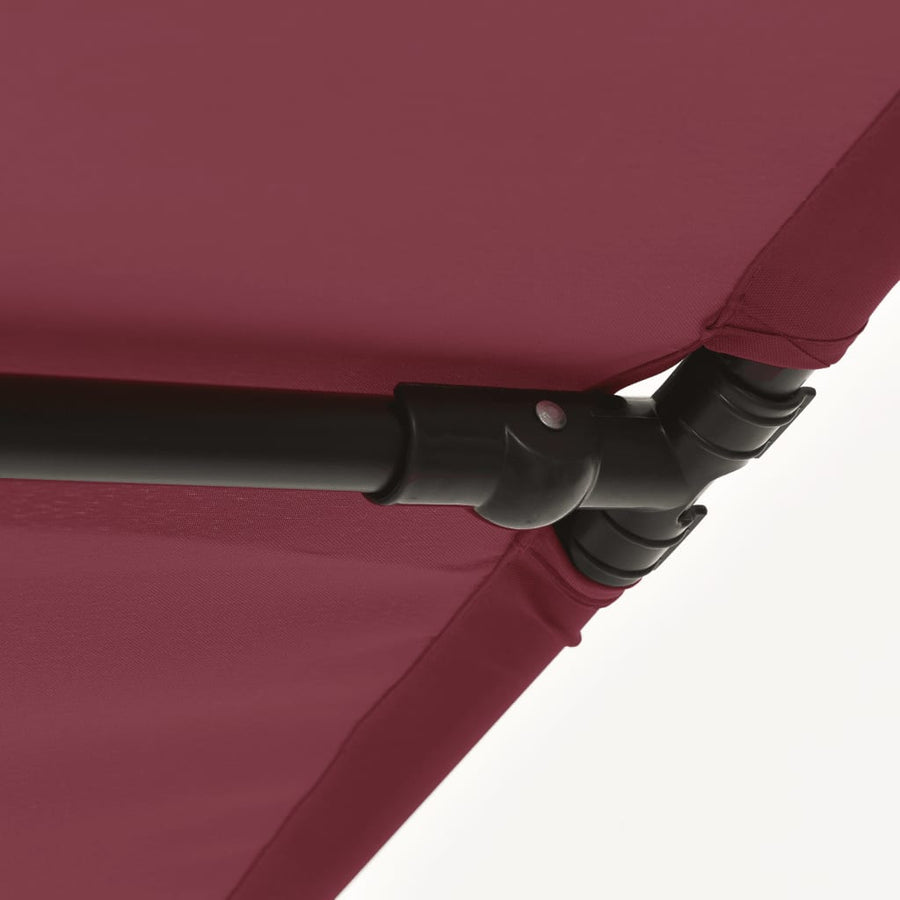 Parasol Met Aluminium Paal 2X1,5 M Bordeauxrood 200 x 150 cm