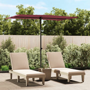 Parasol 2x1,5 m bordeauxrood aluminium paal