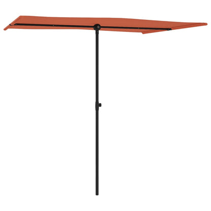 Parasol Met Aluminium Paal 2X1,5 M Terracotta 200 x 150 cm