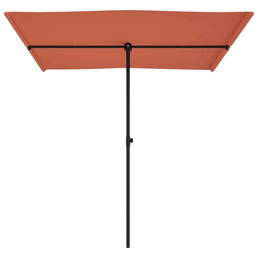 Parasol Met Aluminium Paal 2X1,5 M Terracotta 200 x 150 cm
